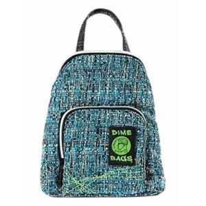 Dime Bags Club Kid Mini Backpack Blue Tweed Smell Proof Backpack
